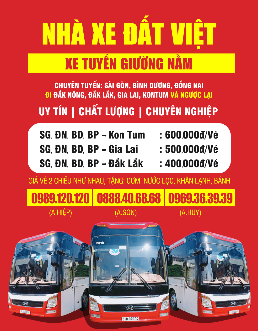 Vé xe giá rẻ SG/Bình Dương/Đồng Nai đi các tỉnh Tây Nguyên Đắk Nông, Đắk Lắk, Gia Lai, Kon Tum và ngược lại chỉ từ 400,000đ/khách.